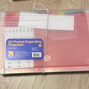 Red Expanding Organizer